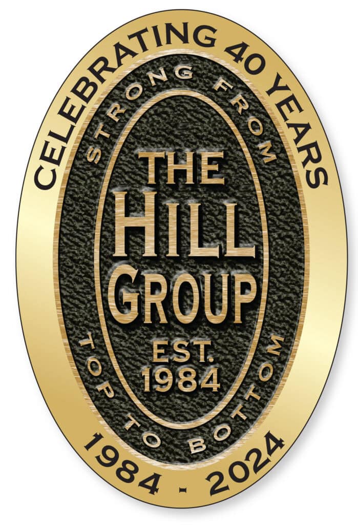 Hill Group 40th Logo Gold