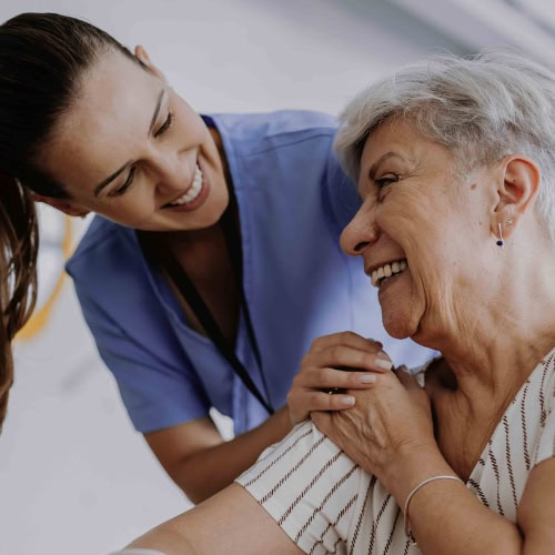 Healthcare Worker With Mature Woman