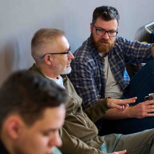 Men In Homeless Center