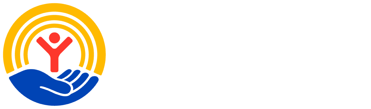 United way Indian river county Logo white text