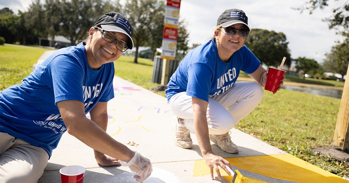 Day of caring volunteer at born learning trail