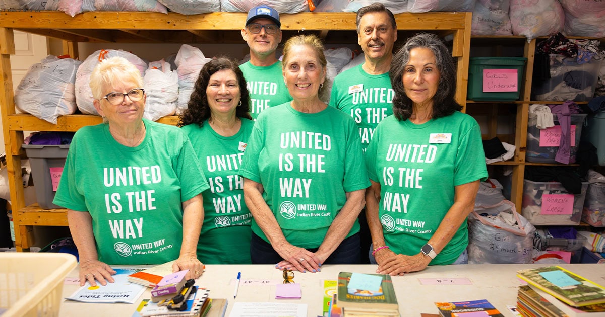 Day of caring volunteers at kidz closet 2025